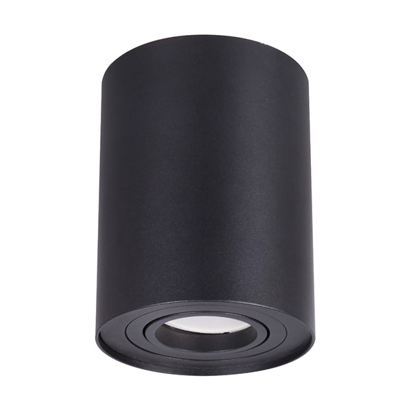 Downlight Fixed Surface Mounted Gimbal GU10 Round Matte Black IP20 OD96mm