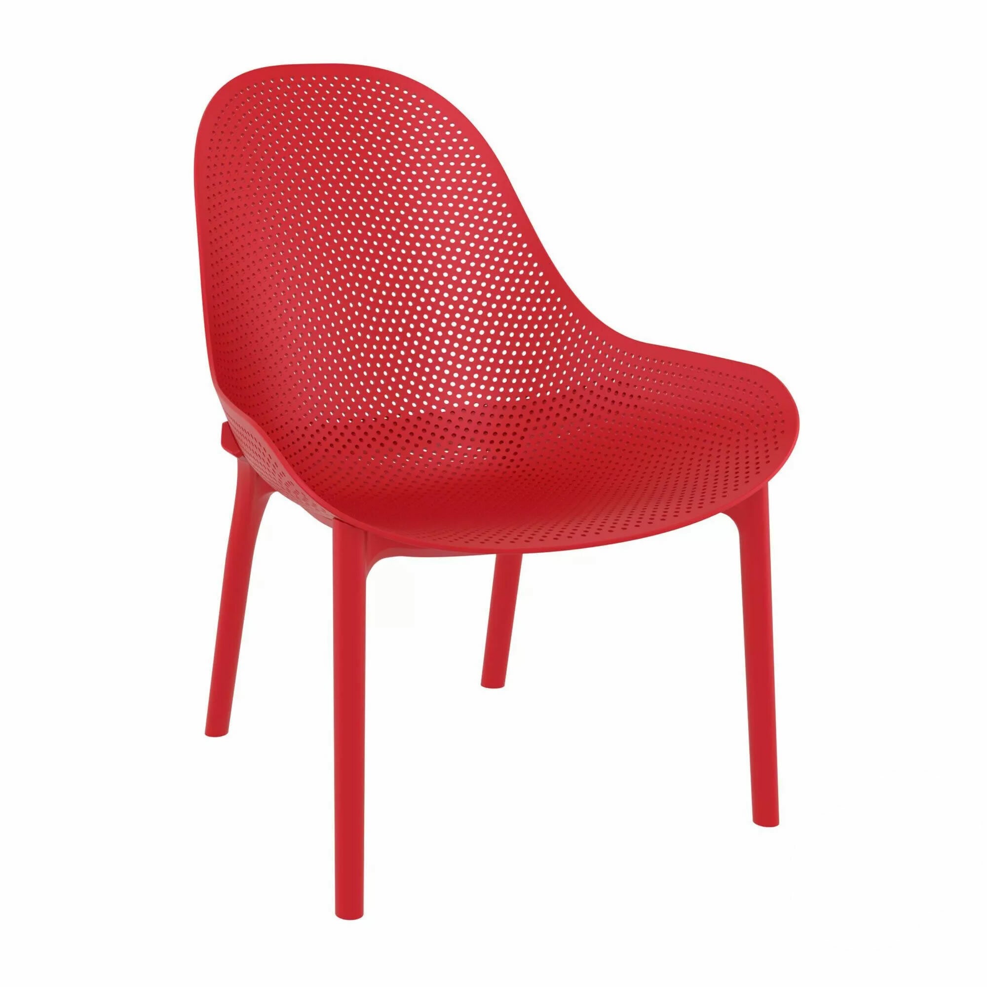 Sky Lounge 3 Piece Set with Side Table - Red