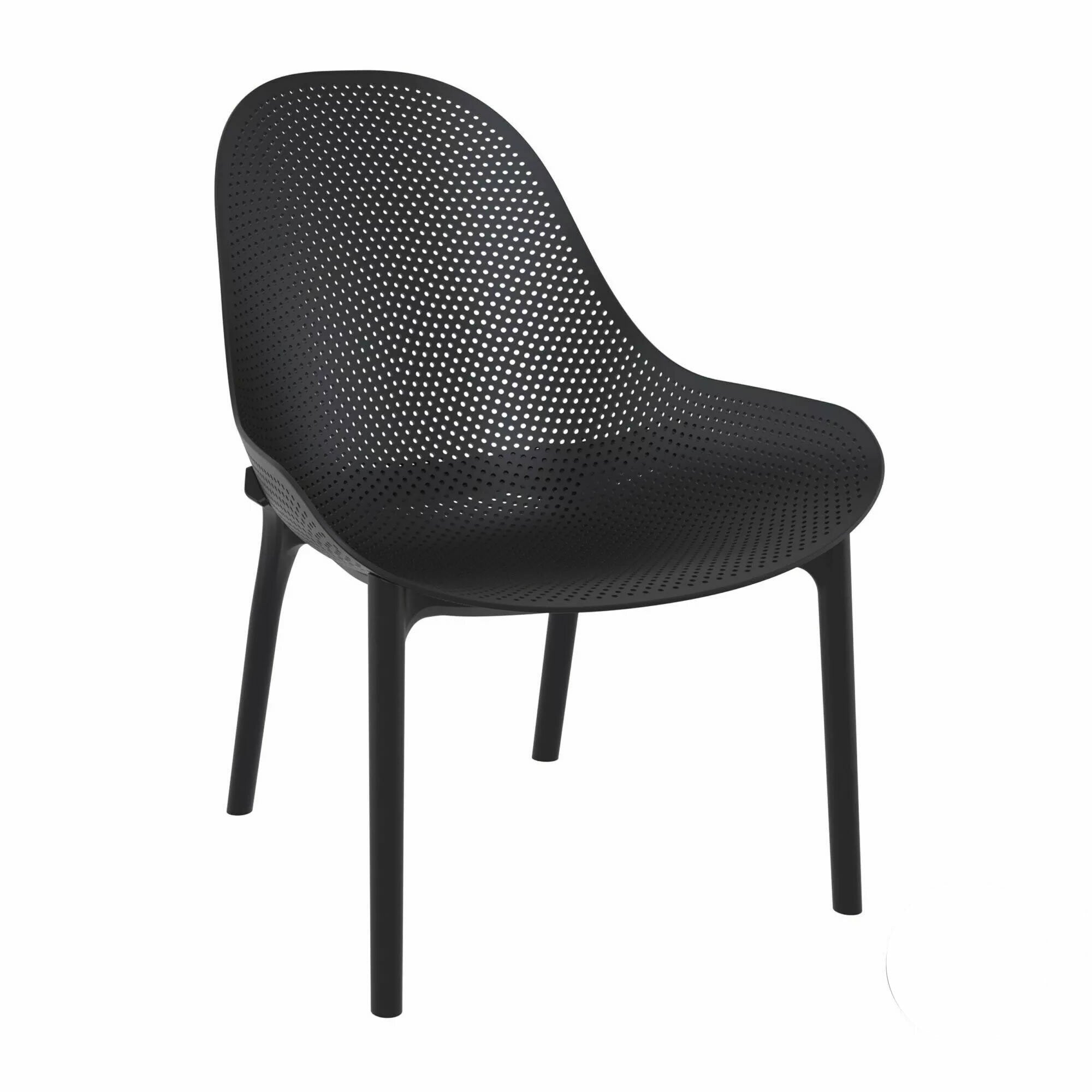 Sky Lounge 3 Piece Set with Side Table - Black