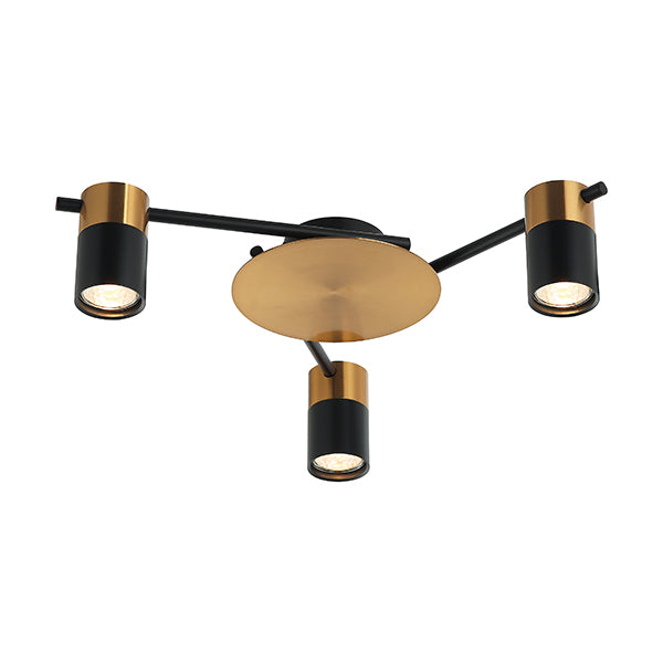 Spot Light GU10x3 Interior Ceiling Brass & Black OD510mm H120mm Adjustable