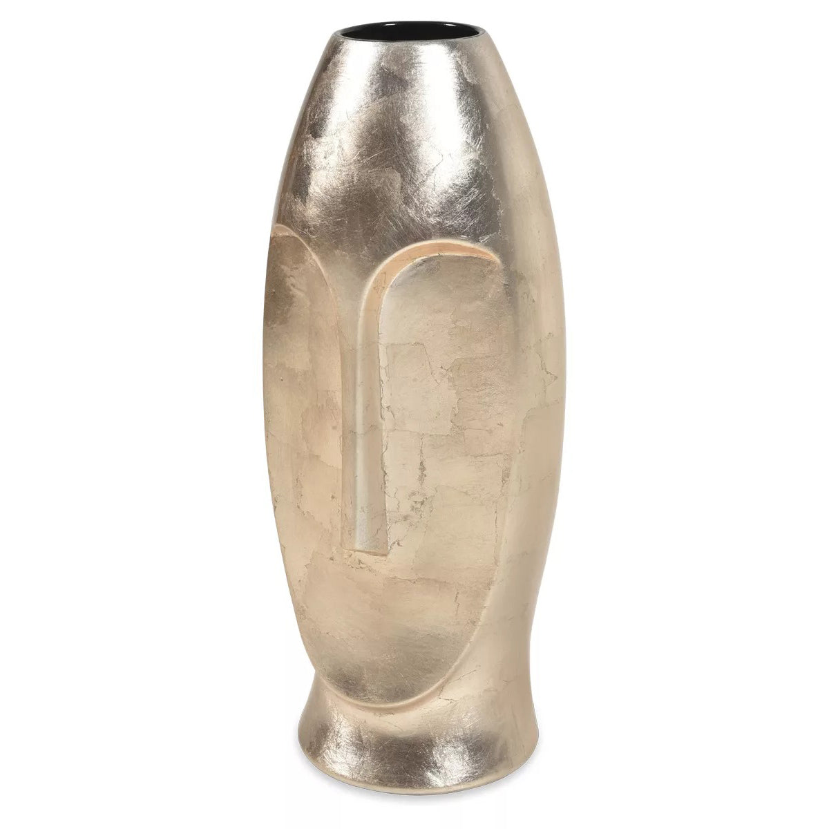 Long Tall Face Vase 40cm- Metalic Gold