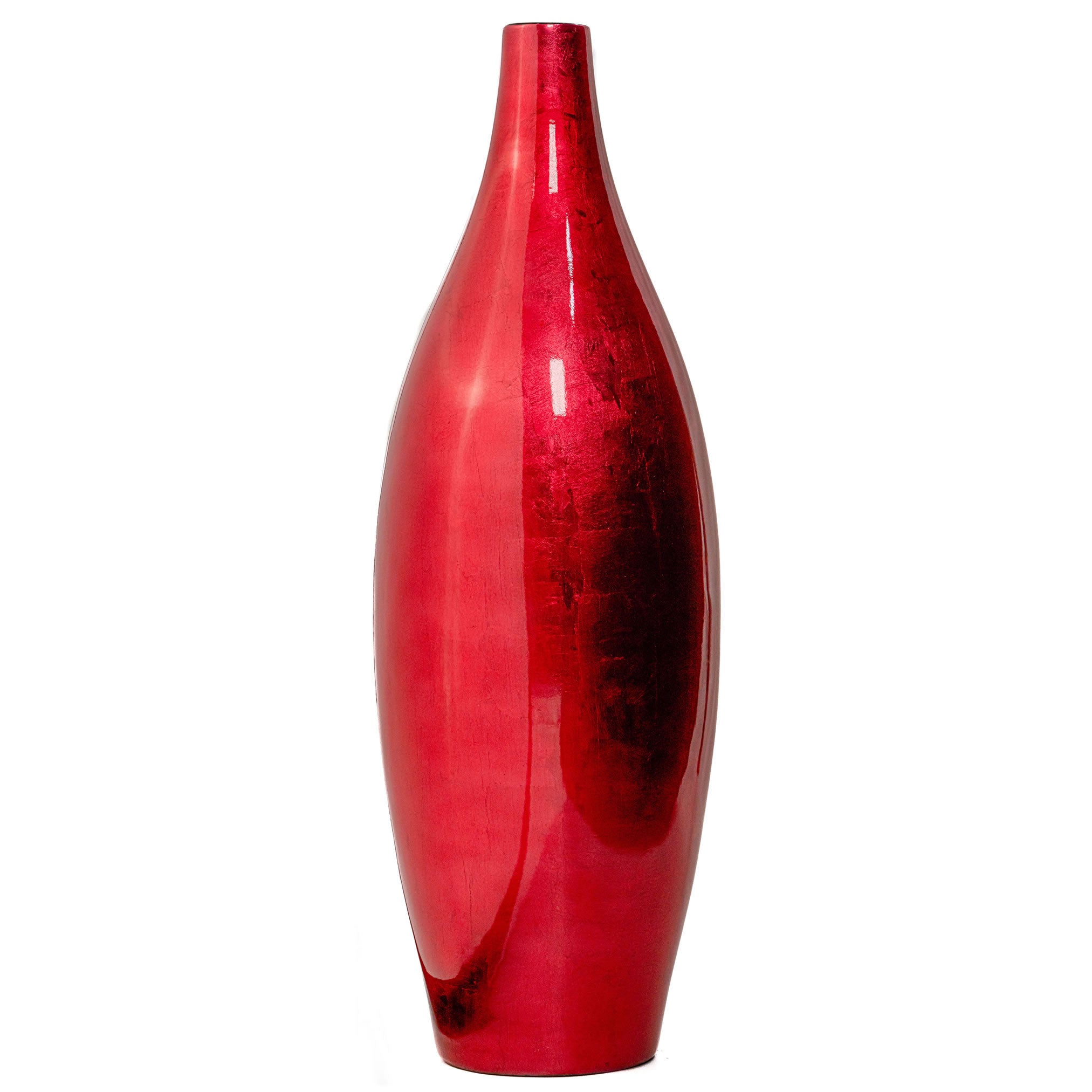 Ceramic Lacquer Vase Tall - Red