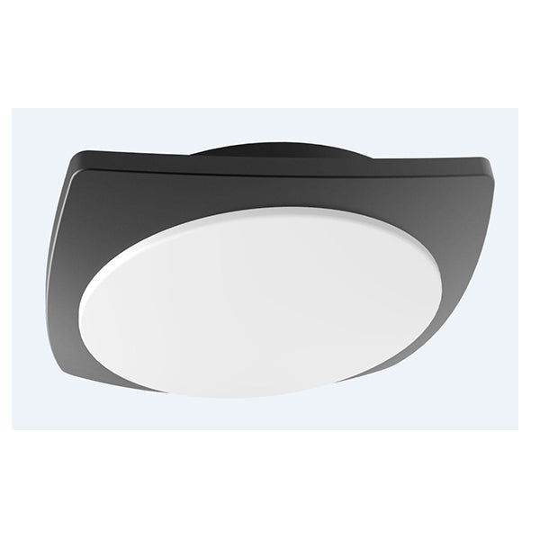 Wall Light Surface Mounted 20W Square Dark Grey 3000K IP65 Convex Opal Diffuser 980LM