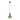 Pendant Light ES Green Glass Dome OD200mm
