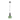 Pendant Light ES Green Glass Wine Glass OD200mm