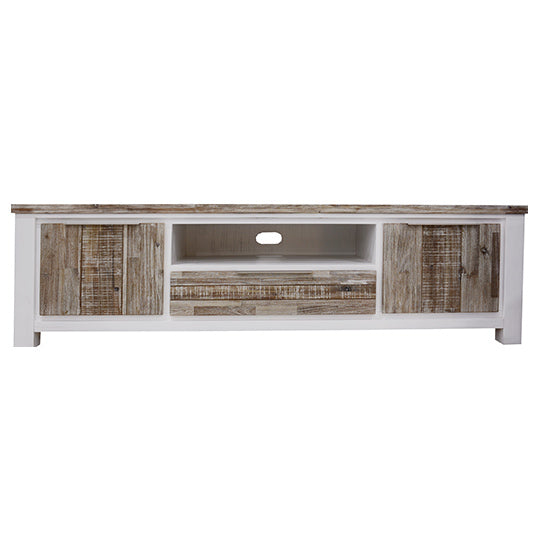 Nordington 210cm Acacia Timber 2 Door 1 Drawer TV Unit