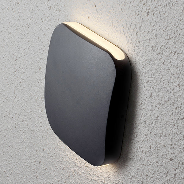 Wall Light Surface Mounted Up / Down 9W Square Black 3000K IP54 737LM