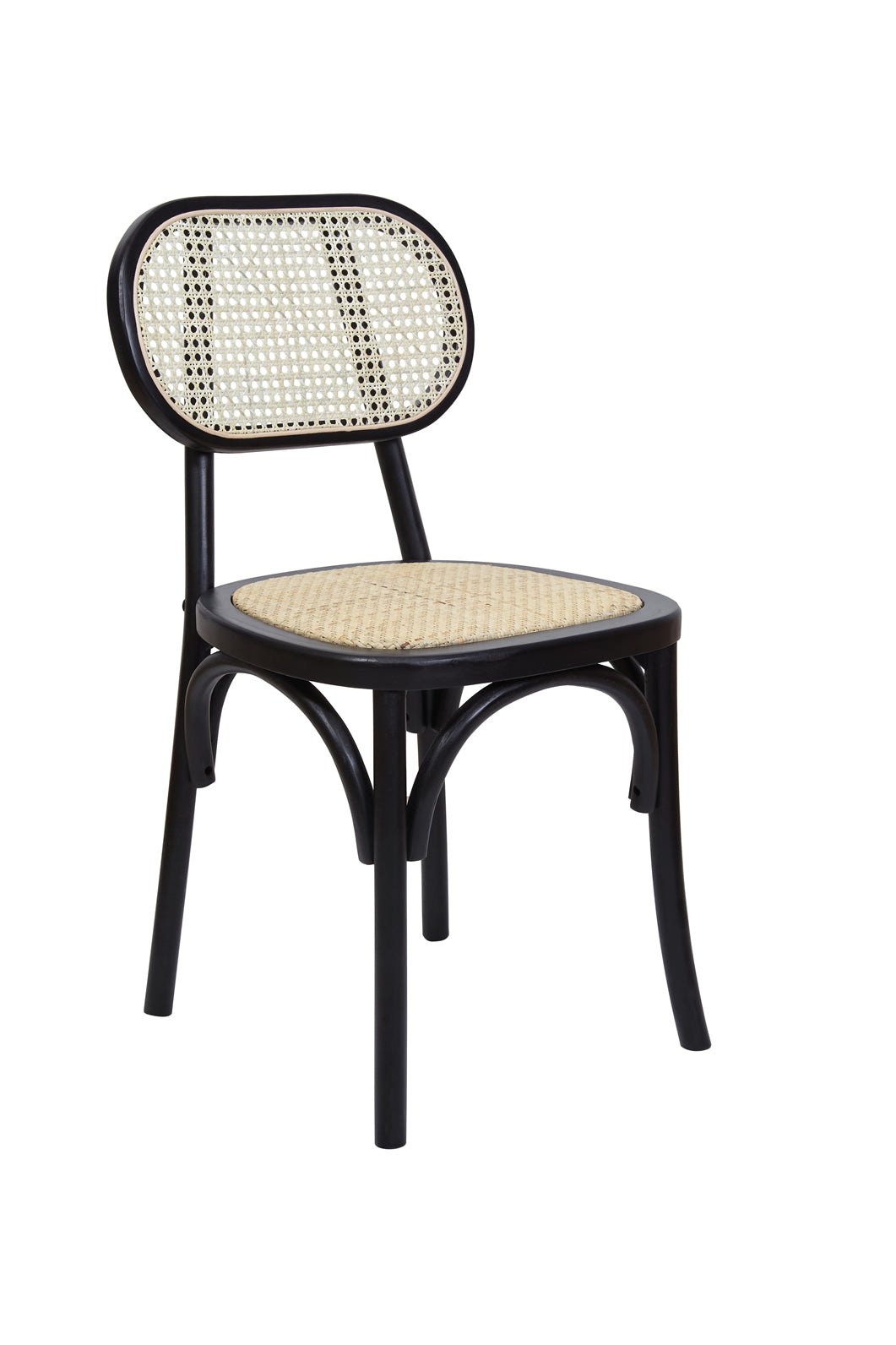 Waylen Rattan Dining Chair - Black (Set of 2)