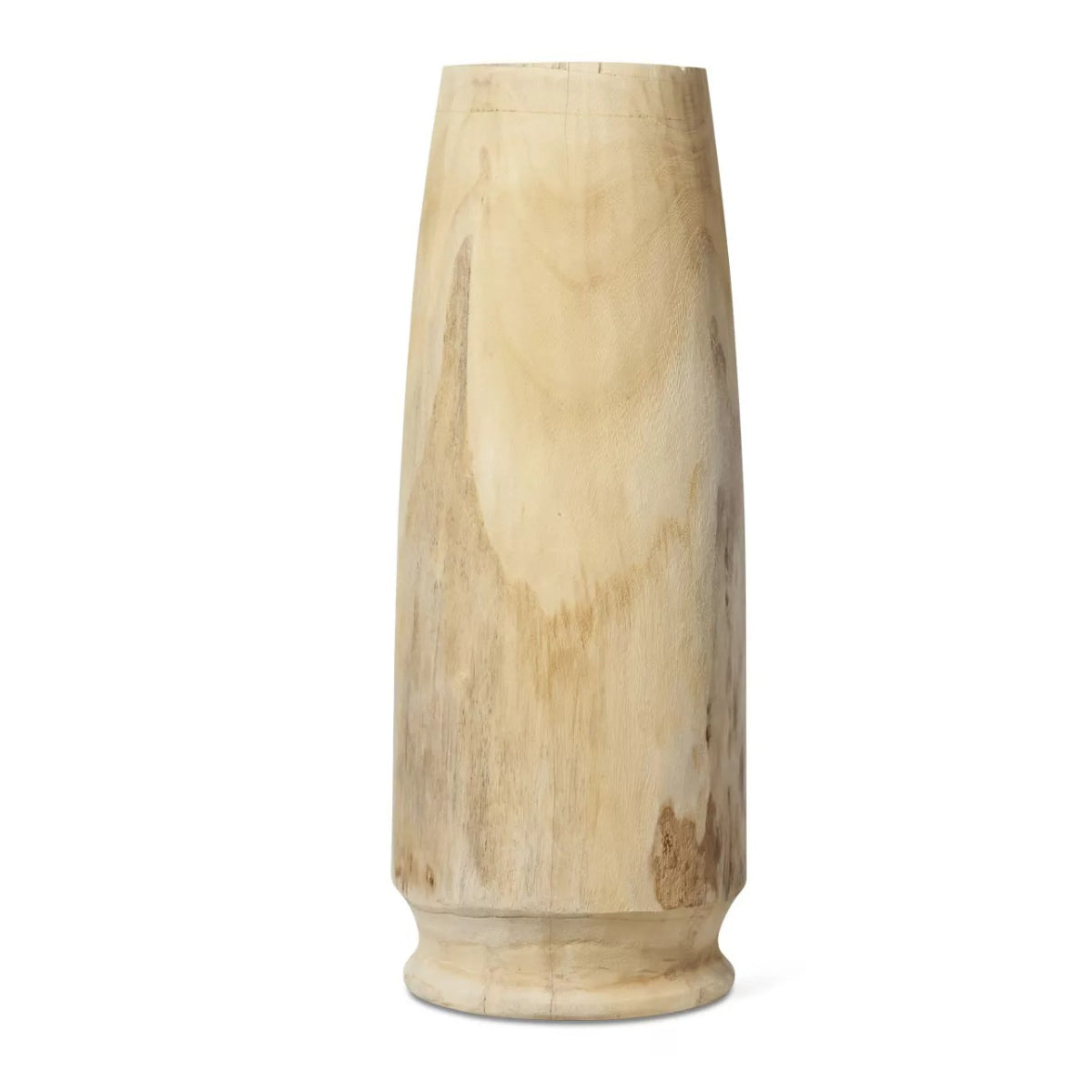Bau Bau Paulownia Wood Vase - Bleached