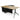 Excel 1.95m Executive Desk Right Return - Black Frame with Natural Top and Drawers