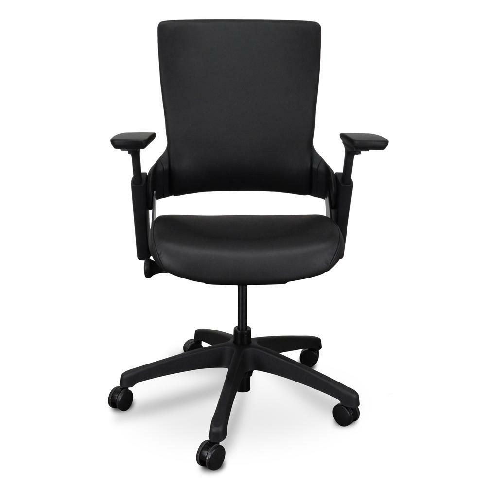 Atlas Ergonomic Office Chair - Black Leather