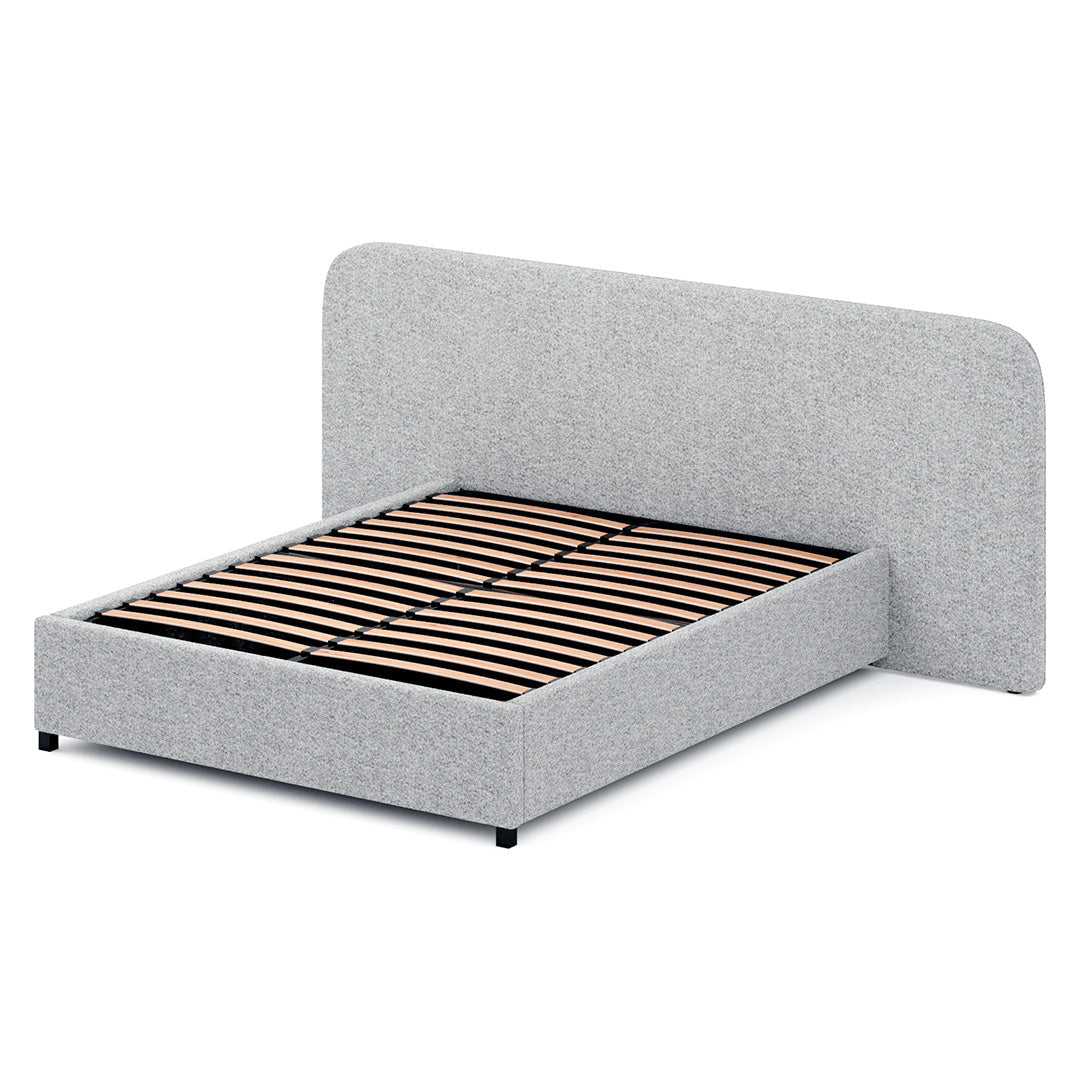 Greta Queen Sized Bed Frame - Pepper Boucle