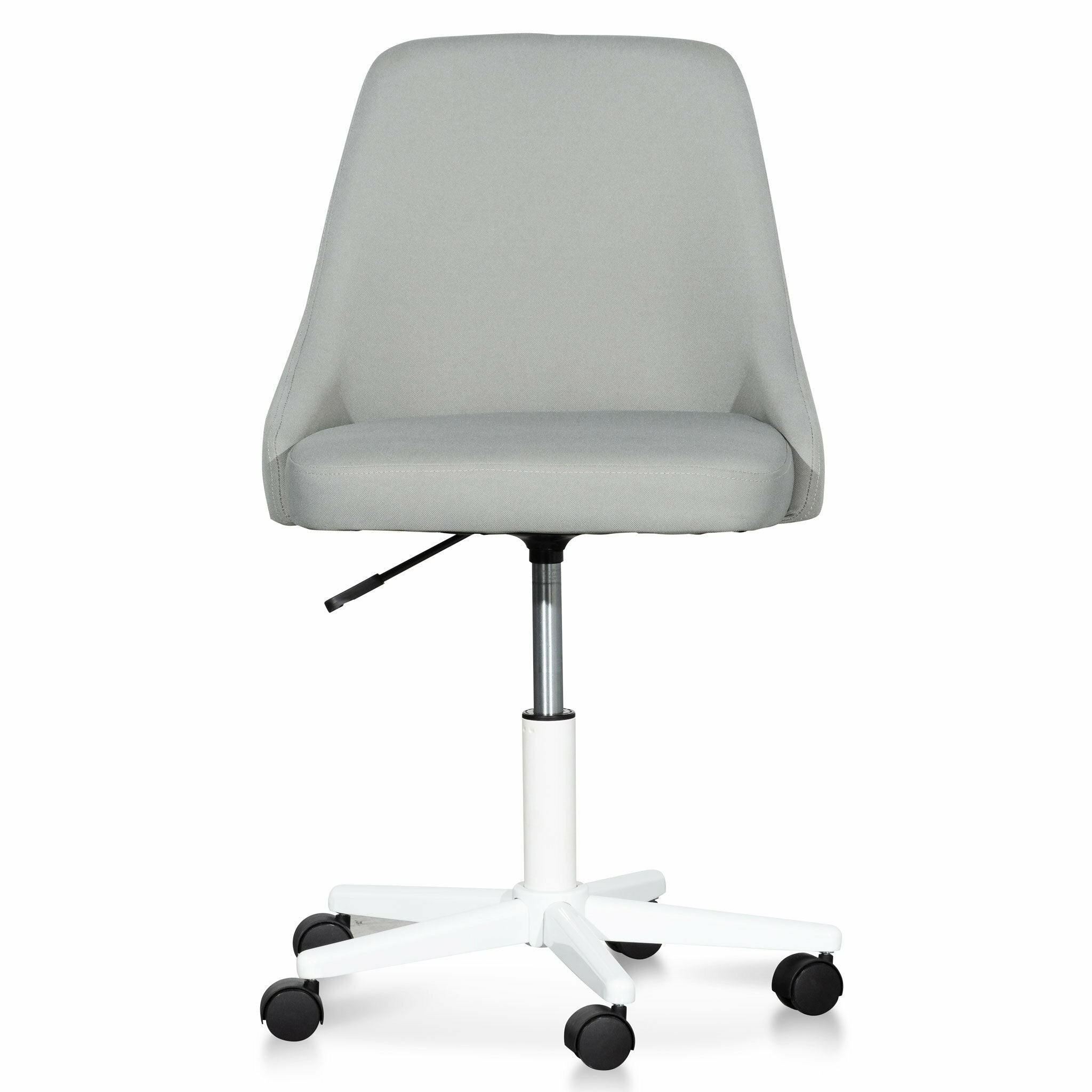 Ernesto Grey Fabric Office Chair - White Base