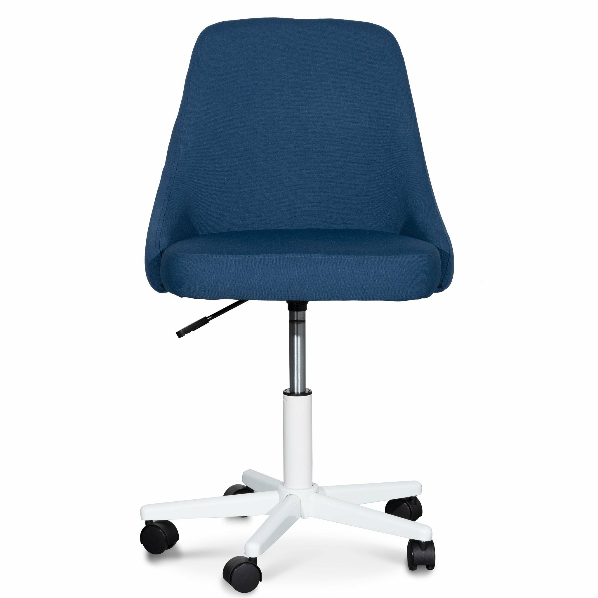Ernesto Space Blue Fabric Office Chair - White Base