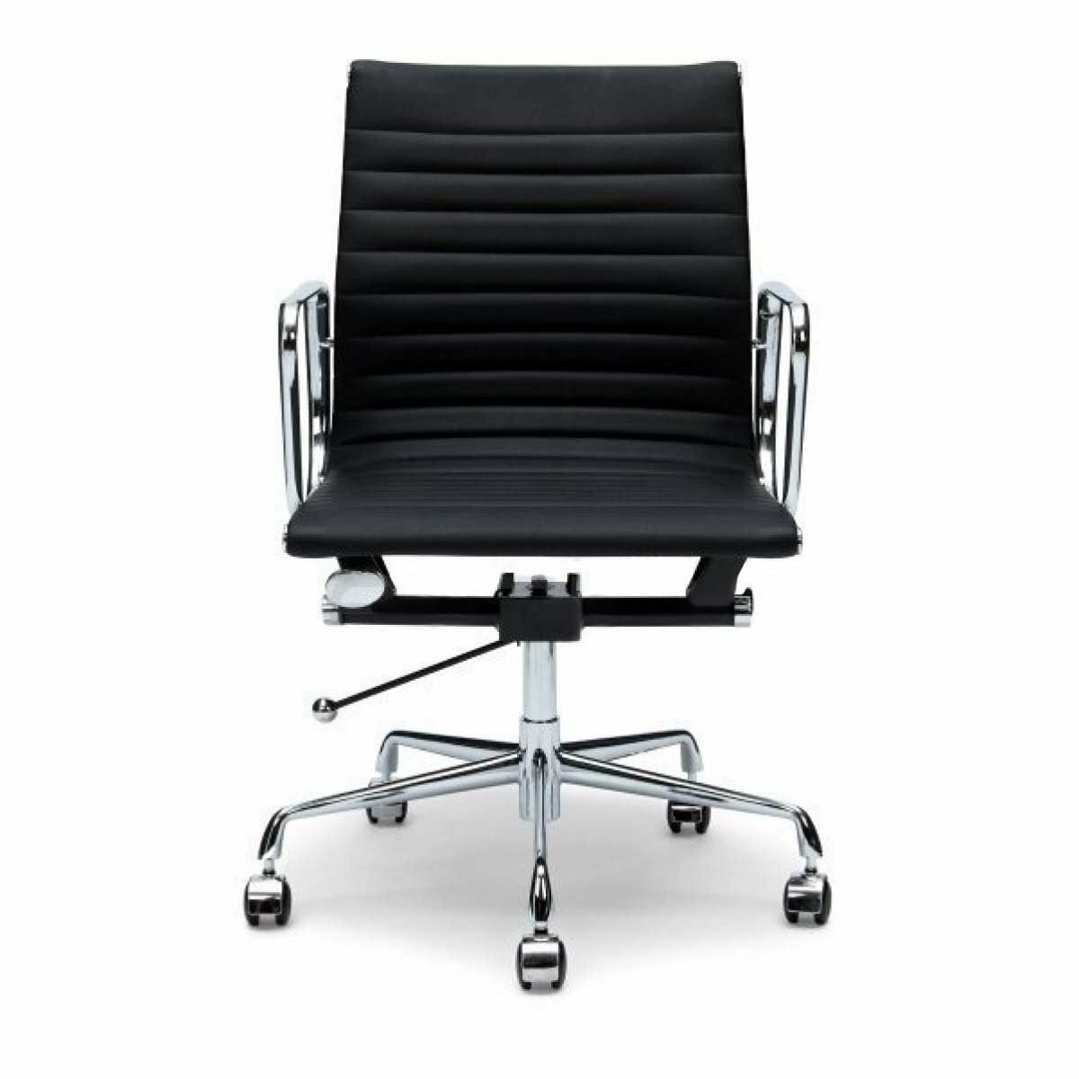 Floyd Leather Low Back Office Chair – Black