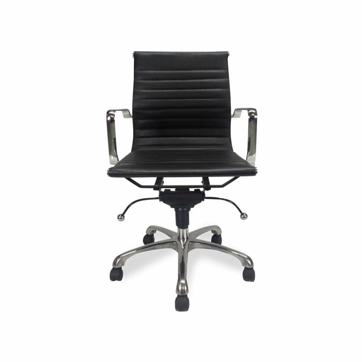 Veera Leather Office Chair - Black