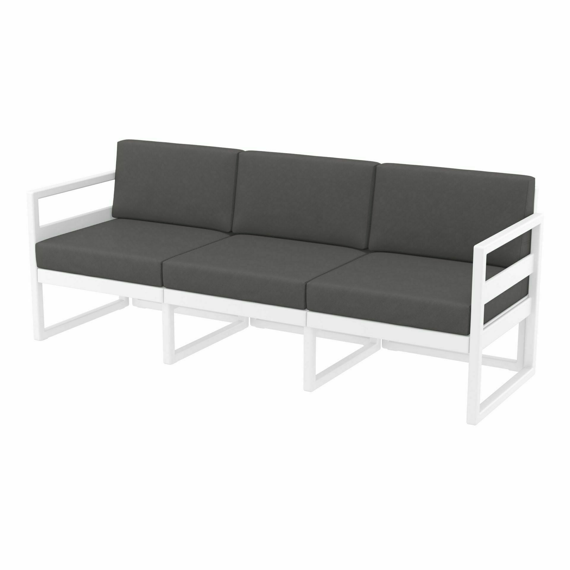 Mykonos Lounge Sofa XL - With Anthracite Cushion - White