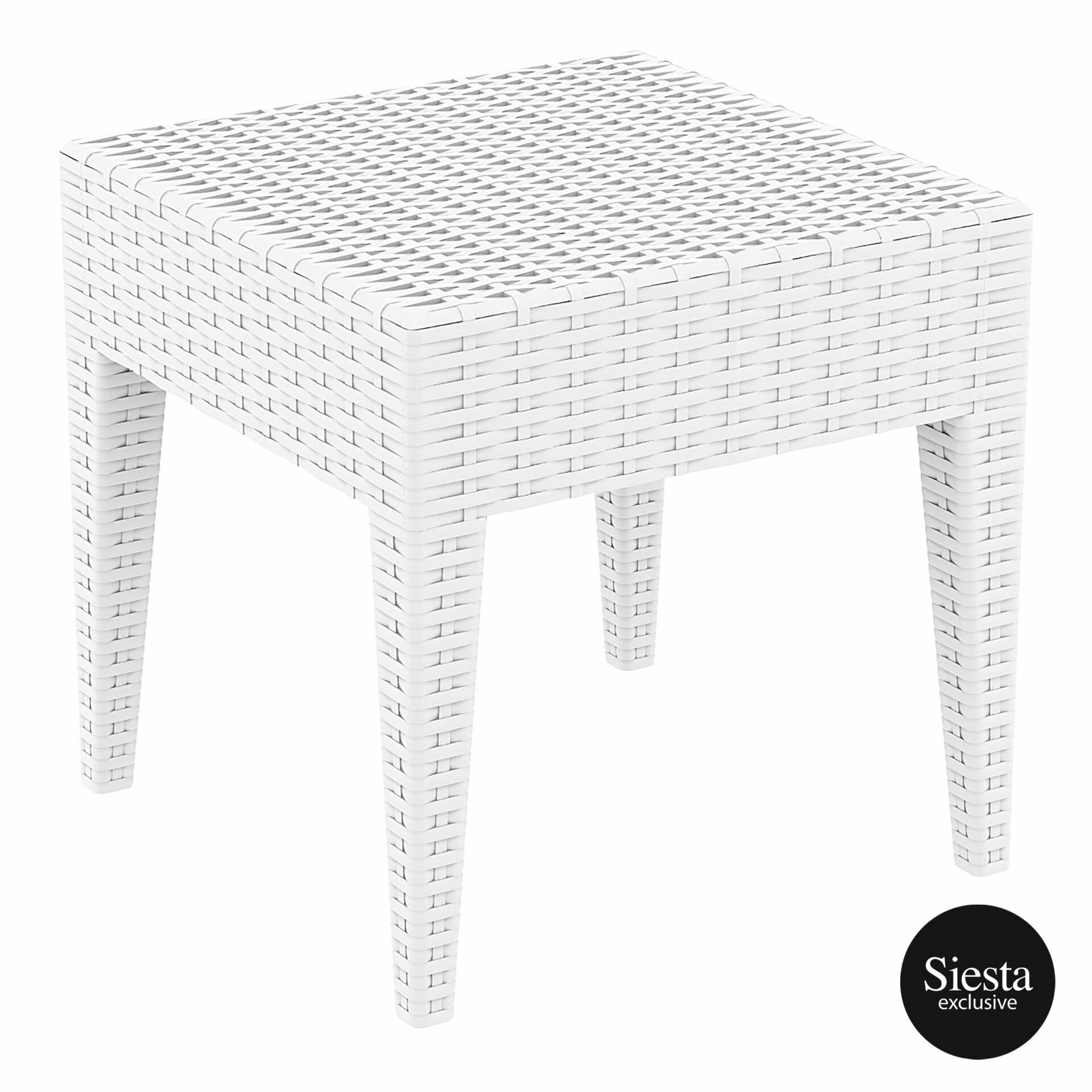 Fiji Sunlounger/Tequila Side Table 3 Pc Package - White